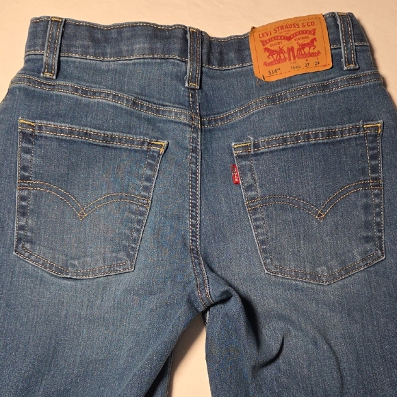 Levi's 514 Slim Boys Blue Jeans Size 14 reg Adjustable Waist 27 Length 29 EC - Picture 6 of 9